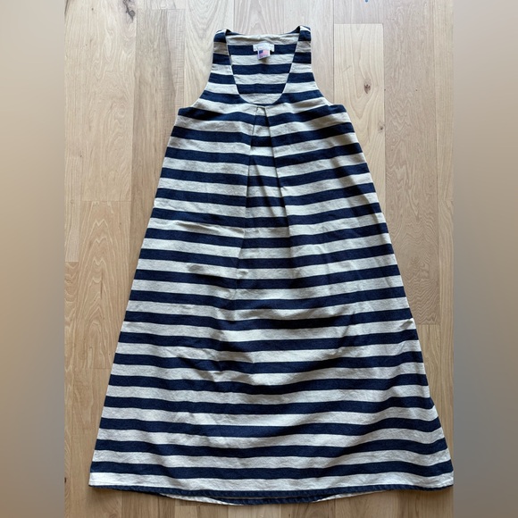 carleen Dresses & Skirts - Carleen Striped Sleeveless Denim Cotton Dress